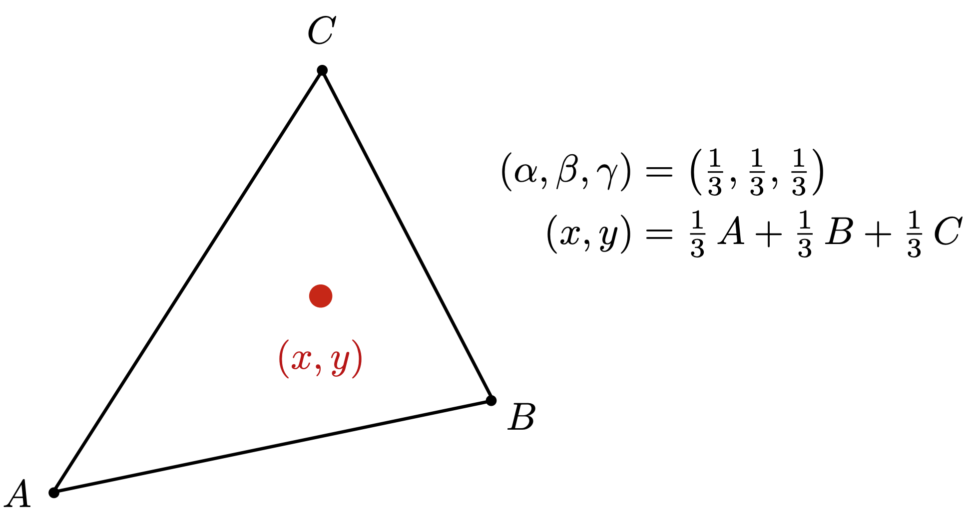 三角形的重心的重心坐标